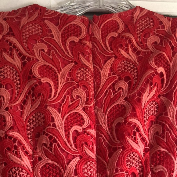 Ann Taylor Petite Two Tone Lace Sheath Dress - Picture 7 of 12